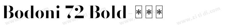 Bodoni 72 Bold字体转换